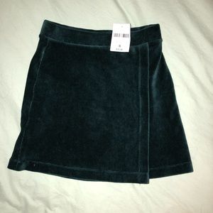 Forest green corduroy skirt.